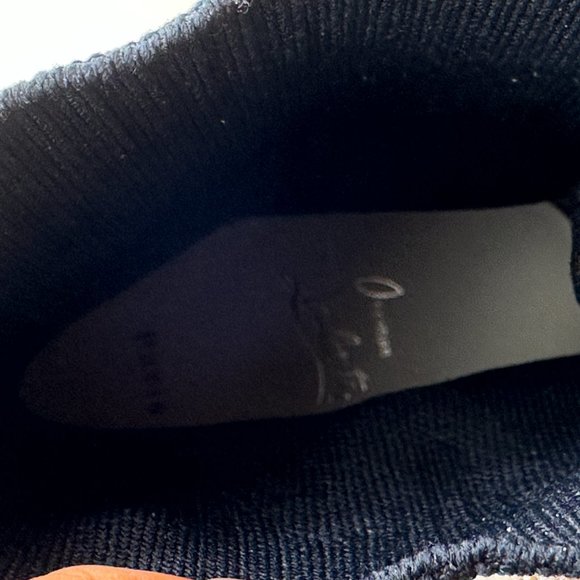 Christian Louboutin SHARKY SOCK Women Knit Flat Sneakers Shoes Navy - Picture 12 of 12